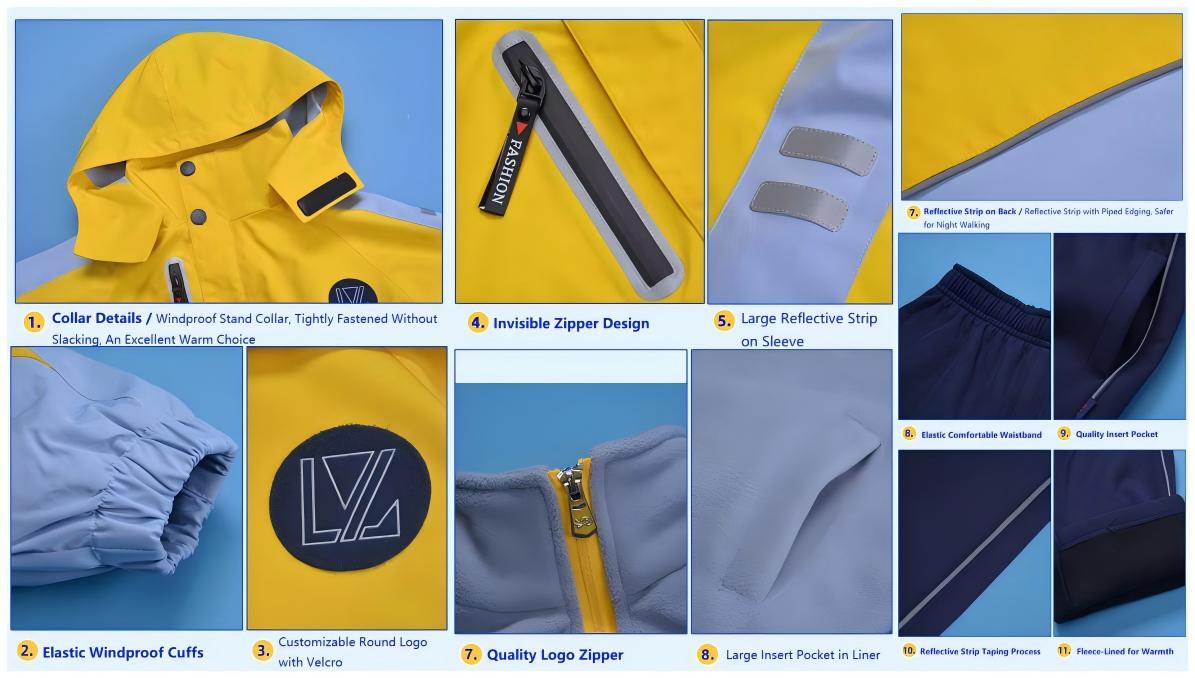 Two-Piece School Uniform Jacket System | Customizable Outerwear for Educational Institutions