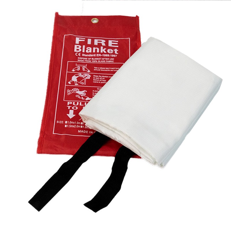 Logo personnalisé En Fiber De Verre Couverture D'incendie D'urgence