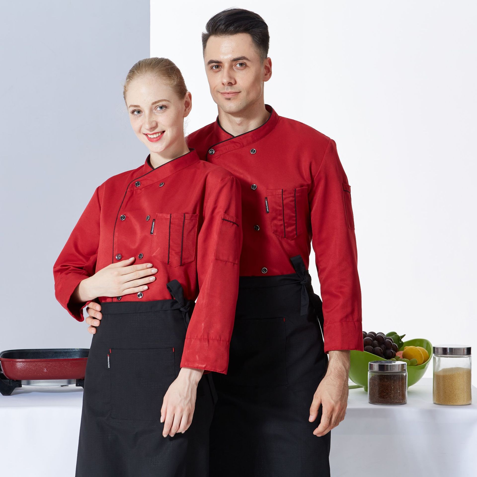 Uniformes de chef de style chinois | Vêtements culinaires culturels | Usine directe