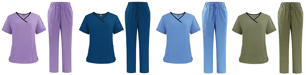 Women's Cross-V Neck Scrubs | Adjustable-Waist Design | Custom Medical Wear